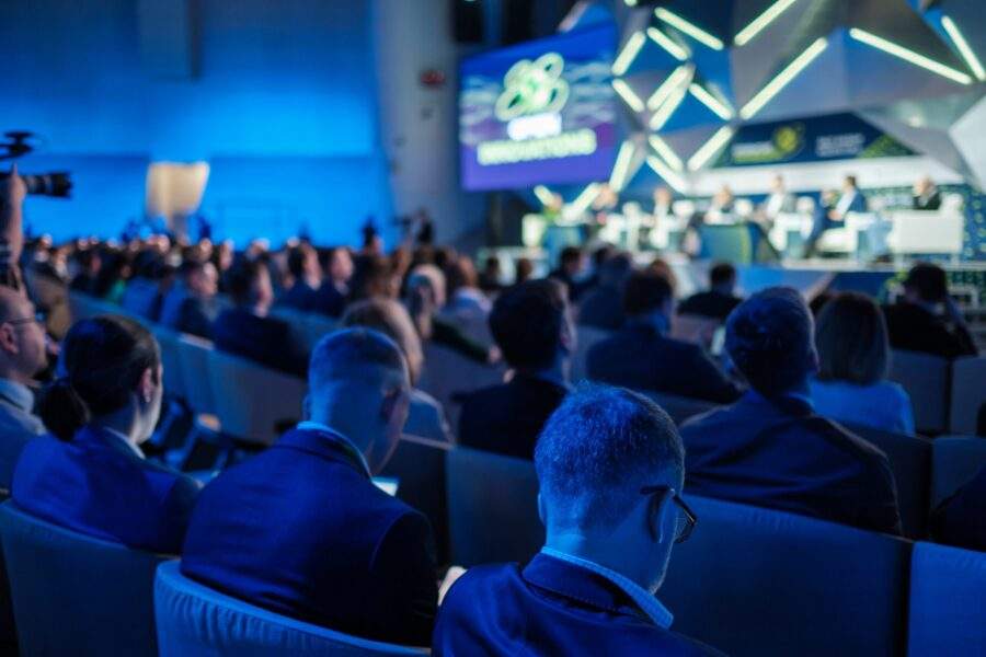 Conference audience at a public safety and fleet tracking technology event